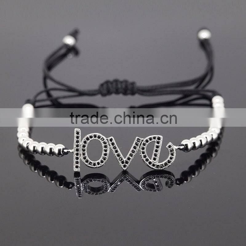 2016 Handcrafted Jewelry 24k New Gold Chain Couple Love Design Beads Boy and Girl Woven Friendship Bracelet