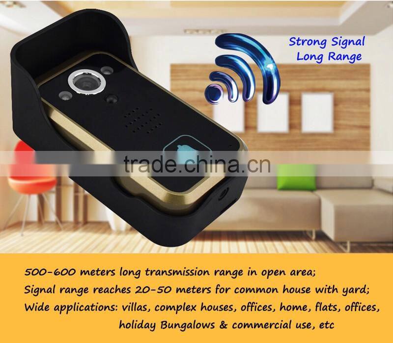 Single Home Digital Video Door Phone Handsfree Wireless Intercom System