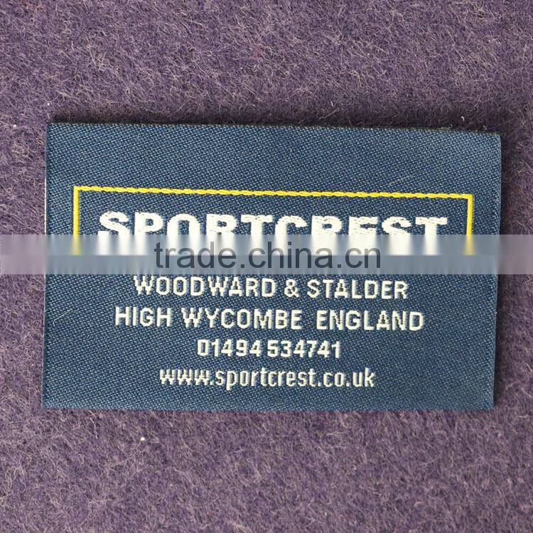 Customized Garment High Qunlity Woven labels Fabric Labels For clothing ,Hat,Handbag