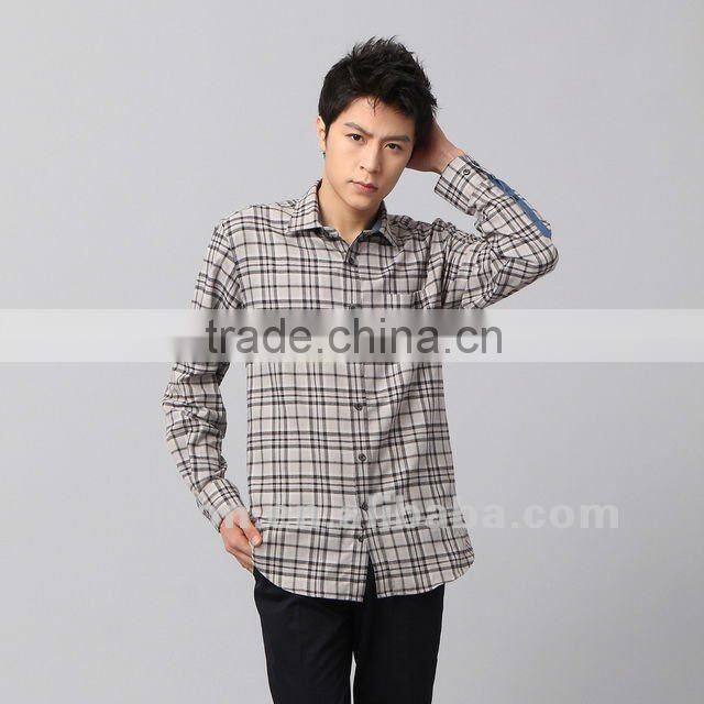 Latest men's 100% cotton long sleeve fashion casual classic colour plaid flannel shirts