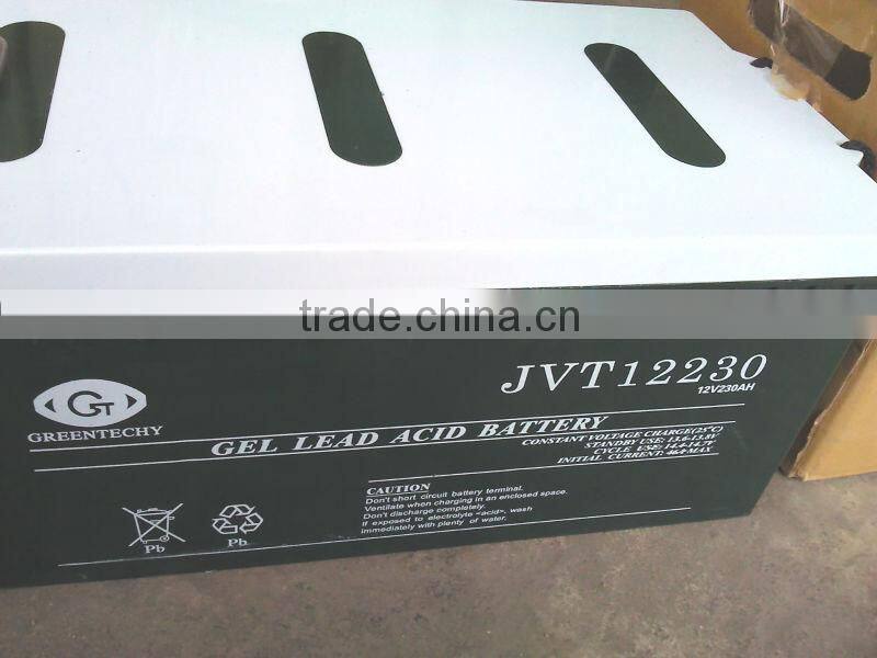 Green shell solar battery,gel battery 12V230AH