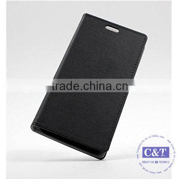 C&T 2015 Stylish New arrial book type leather flip case for huawei ascend g7