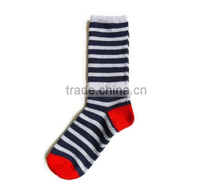Wholesale Cotton crew socks with stripes