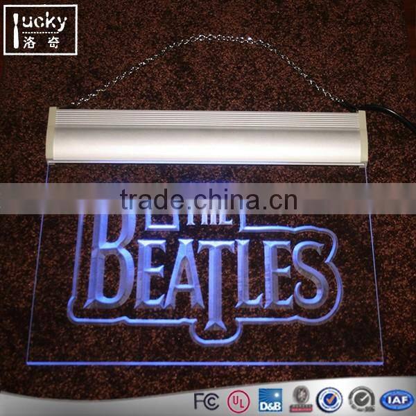 Unique 3d led sign /box new design acrylic Neno led lit edge sign