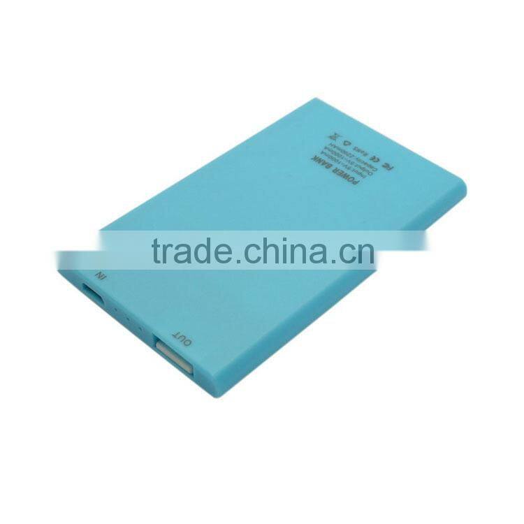 hot new products for 2015 super slim cerdit card size power bank 2000mah