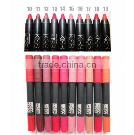 Hot sale Menow kiss proof 19colors matte lip liner lipstick pencil