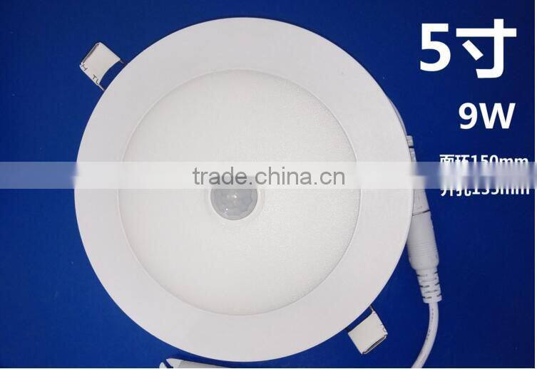 Ultra thin 4inch 6W PIR motion sensor led panel lamp