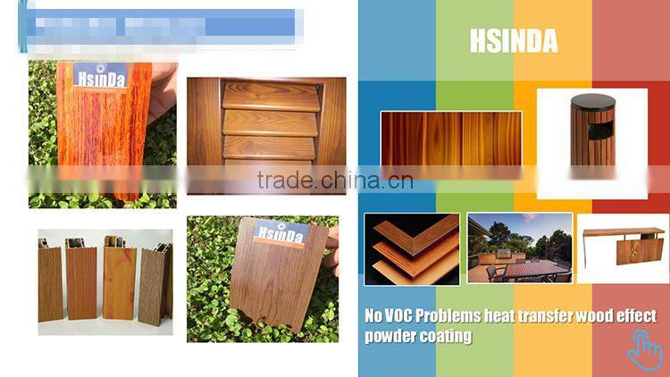 Economical heat transfer wood effect polyester powder coating