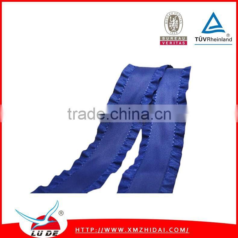 cheap satin double ruffle ribbon