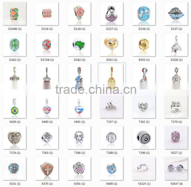 2016 Fashionable Design S925 Silver Gemstone Bead