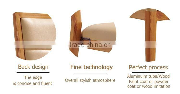 Commercial furniture leather cushion wood dining chair modern restaurant chair