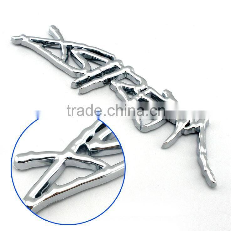 Factory direct sale chrome plastic badge emblem car pajero logo