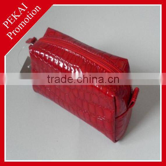 Colorful cosmetic bag with three compartments
