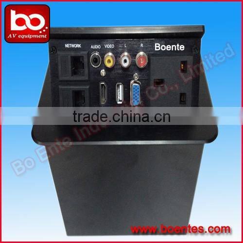 Hydraulic Pop Up Desktop Power Socket with Bottom Connection Interface