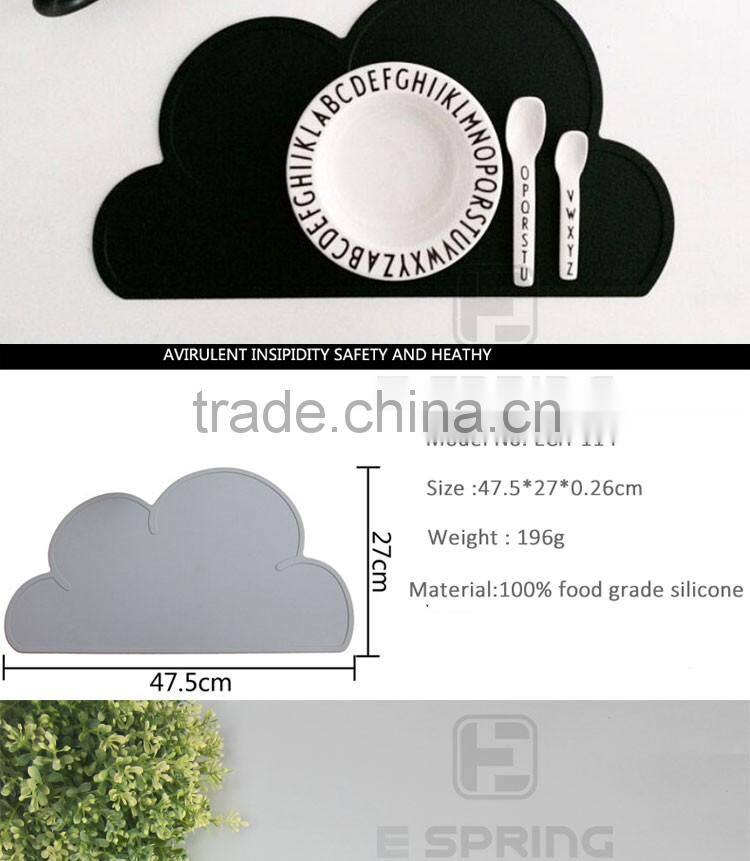 Thicken Baby Mat Cloudy Shaped Silicone Kid's Table Mat Pads