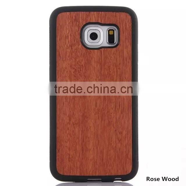 TPU Design Bamboo Phone Case Wood Mobile Phone S6 Cover