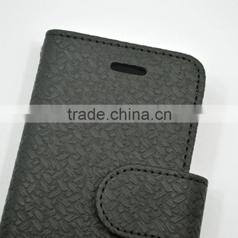 Mat Grain PU Leather Phone case for iphone 6 with Card Slots , Strap Holder and the Magnet Cover