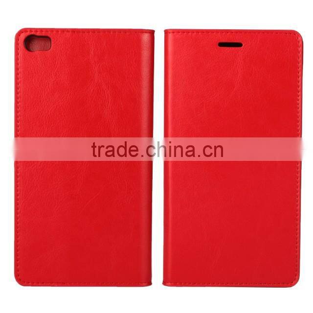 Fashionable Popular Magnetic flip leather wallet case with card slots luxury leather case for Huawei P8 Max fast delivery