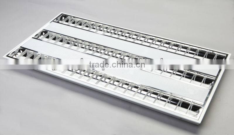 T5 grille lighting fixture for three 14W fluorescent tube