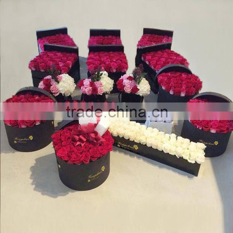 Large long cardboard box for flower packaging