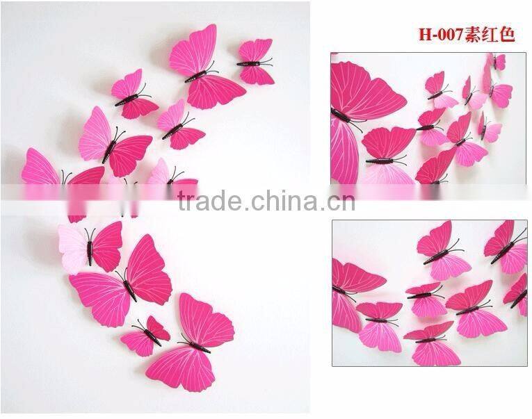 Best price all kinds PVC wall stickers butterfly 3d butterfly wall sticker For Sales