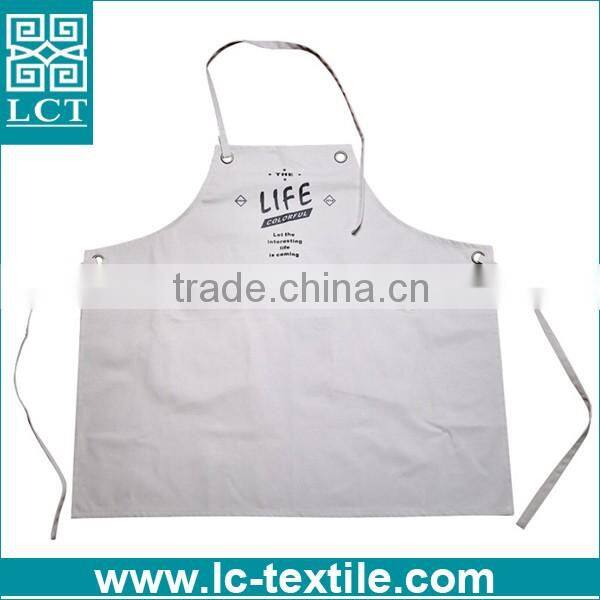 upscale urban style 100% cotton canvas cheap adult white color bib apron