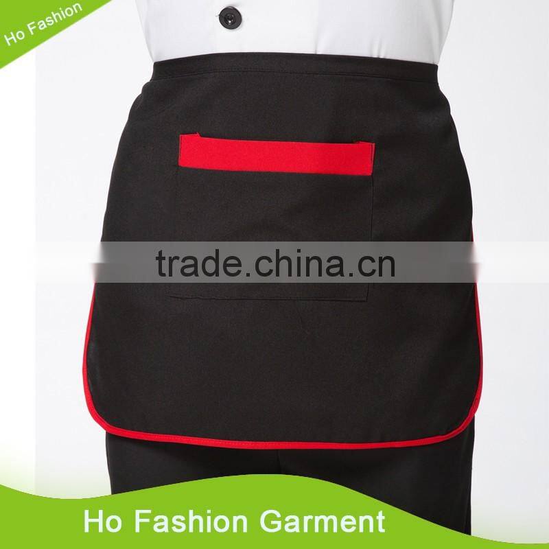 Custom cooking high quality waist black kitchen apron