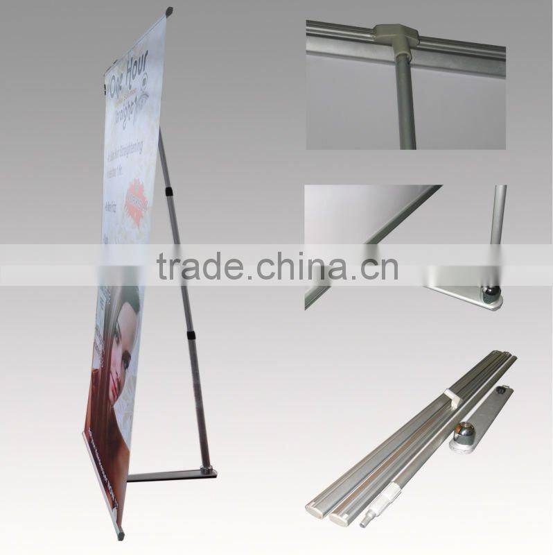 2013 Hot sale Advertising fibre-glass pole flexible L Banner stand, water tank L banner display