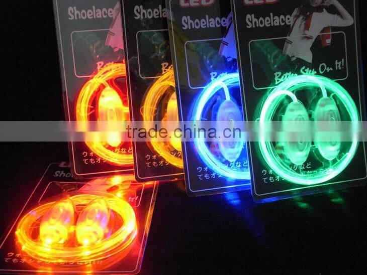 High quality LED Shoelaces with Continuous and 2 Blinking Modes Flash Lighting the Night for Party Hip-hop Dancing