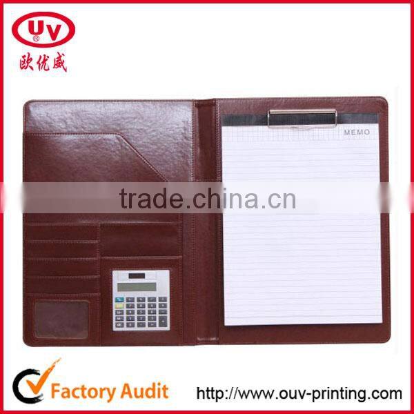 A4 PU leather bound portfolio folder