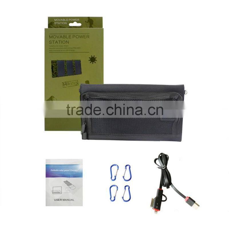 18W foldable solar panel charger with output USB for mobile phone outdoor use