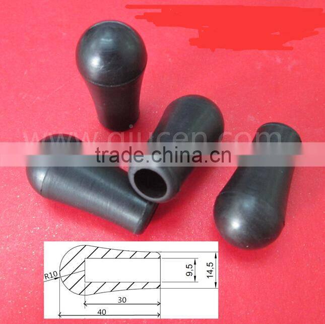 Impact Resisting Pole Endtip Rubber / Hit Resistant Small Rubber Sheath / 9.5mm Hole Pole Endcover Prpotector