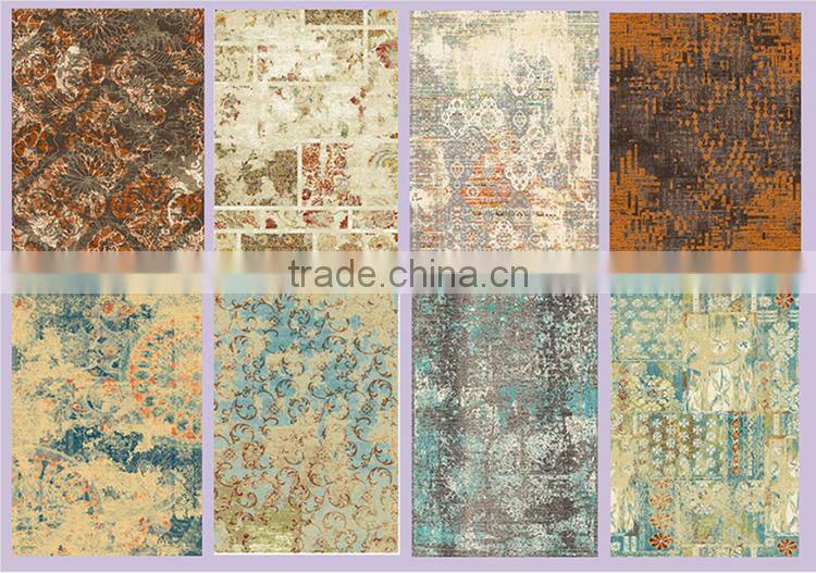 Green material Easy to clean fashionable design area rugs