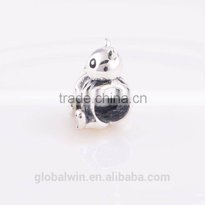 Wholesale Panda Charm 925 Sterling Silver European Charms Beads Fit Diy Snake Chain Bracelets Female Jewelry Necklaces