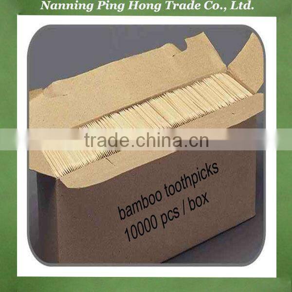 Disposable bamboo toothpicks with paper flags