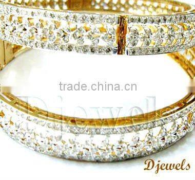 Ladies Diamond Gold Bangles, New Look Diamond Gold bangles, Gold Bangles