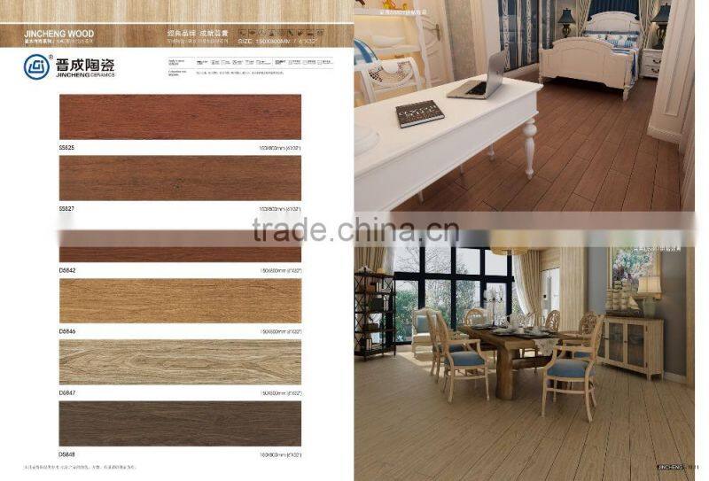 150x800mm 3D inkjet wooden look ceramic tile P5806