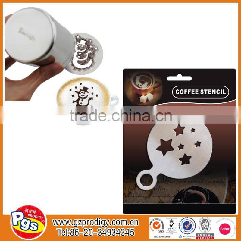 Customized Coffee Stencil, non toxic Coffee metal Stencil