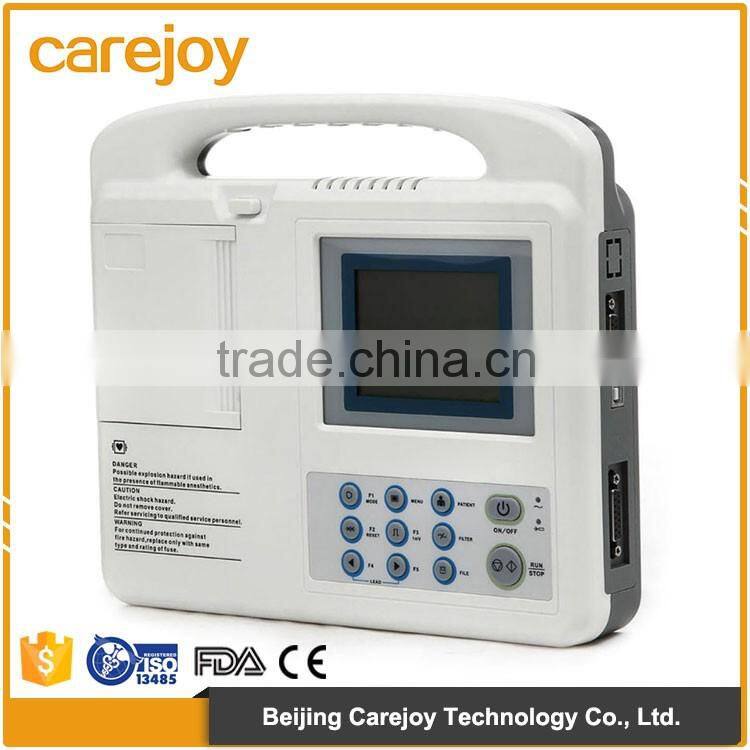 Multiple printing modes 5 inch Color LCD portable ekg machine / Electrocardiograph