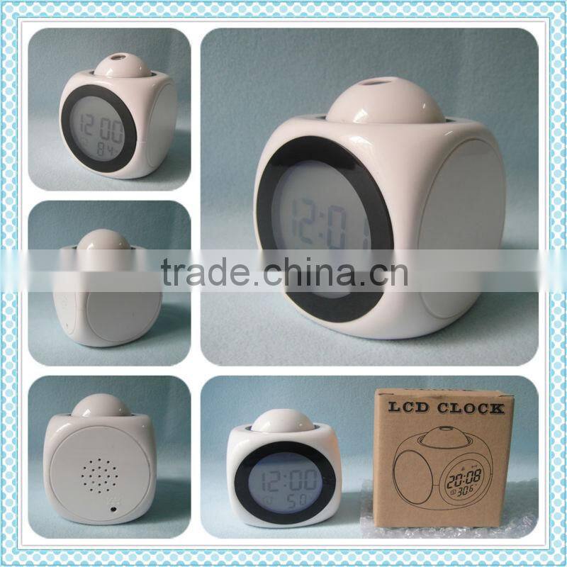 LCD Talking Projection Alarm Clock