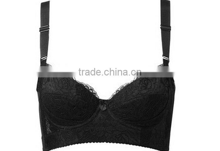 2014 Hot Sexy Womens Side Support Super Boost Plunge Push Up Lace Underwired Bra B C D E Cup