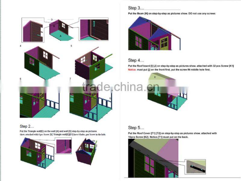 Good Quality And Low Price Wooden Playhouse