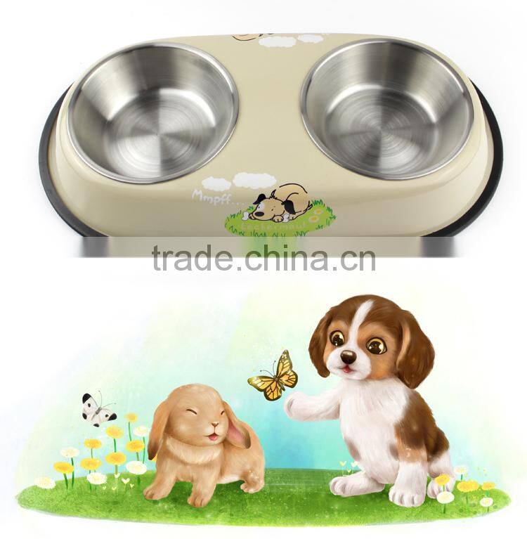 Pet Bowl Stainless Steel Puppy Cat Bowl Dog Food Water Feeding Dish Good Quality