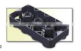 Black Color 2 Liter Plastic Recyclable Bottle Crate for Sale