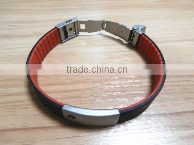 engrave metal plate debossed silicone id medical wristbands for running