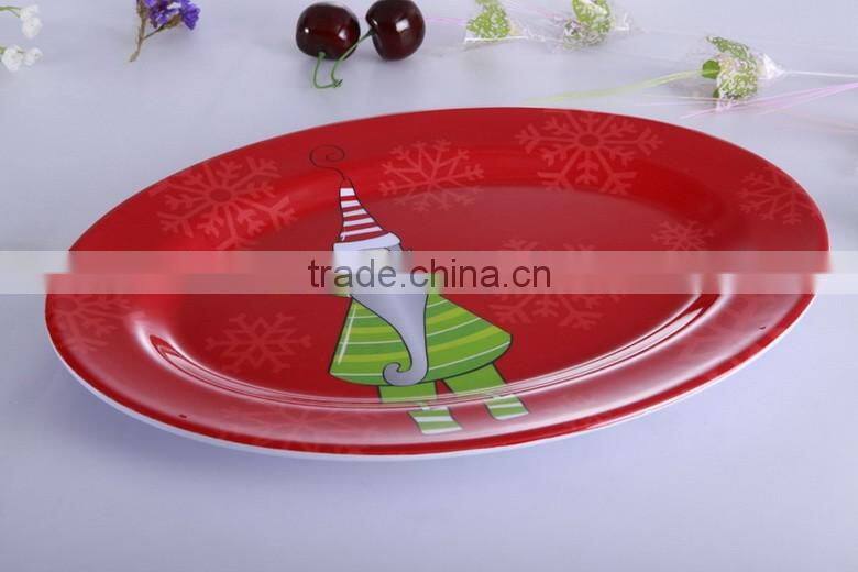 promotional squared pink color melamine plates