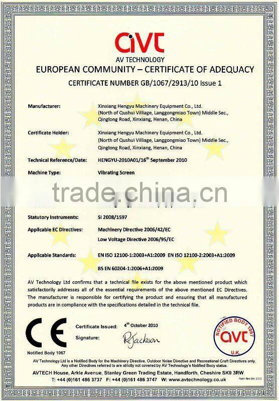 HY CE certificate linear vibration sieve machine for powder