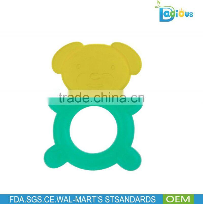 2017 Hot Sale BPA Free Food Grade Silicone Fruit Orange Baby Teether