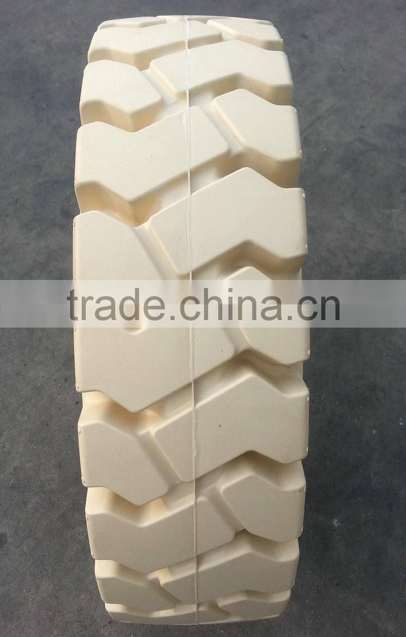 600-9 white color rubber non-marking solid tire made in china