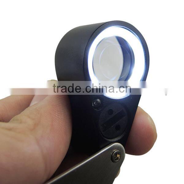 20X Jeweler Loupe Magnifier + LED & UV light 21mm Lens Jewel Identifier Tool